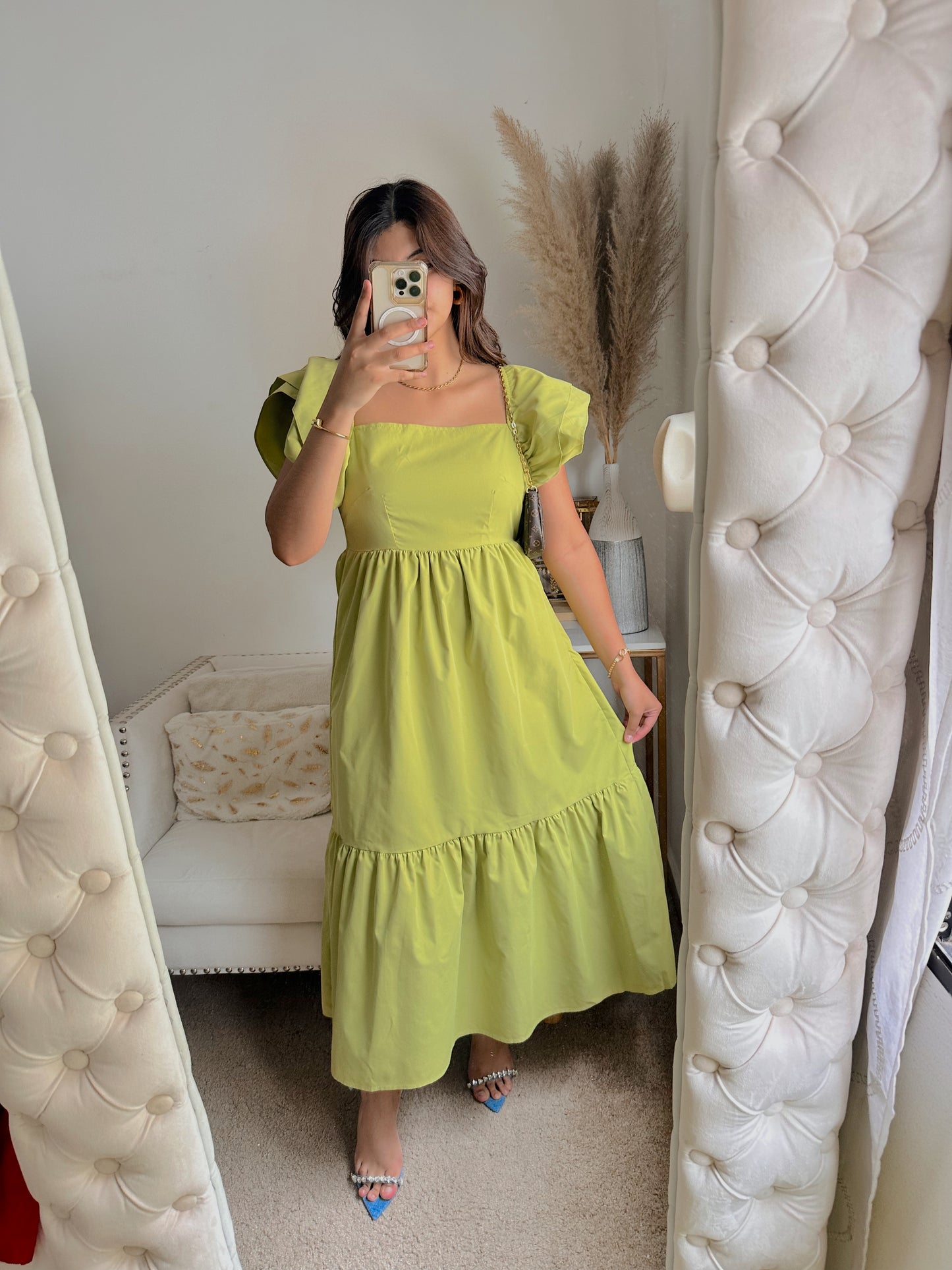 Lime maxi dress