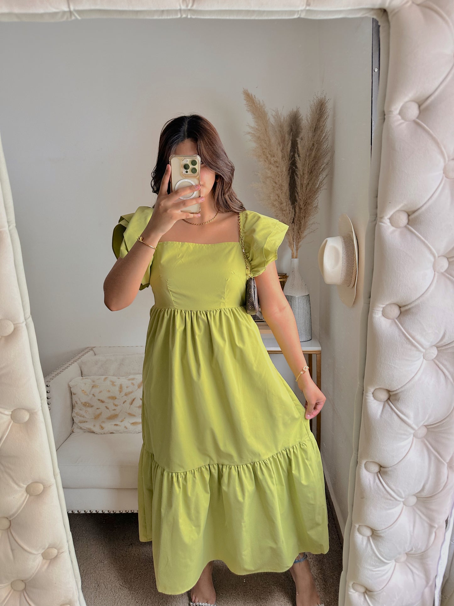 Lime maxi dress