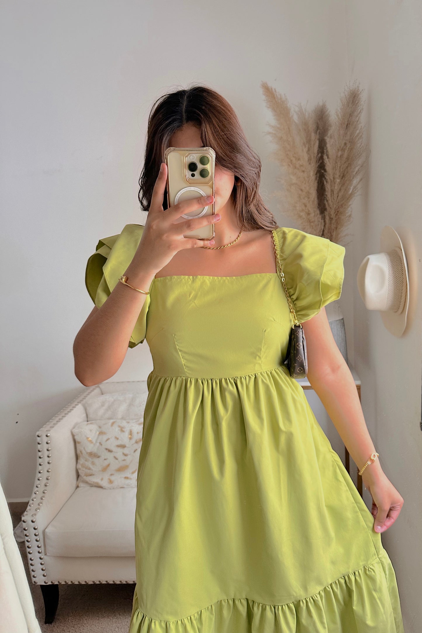 Lime maxi dress