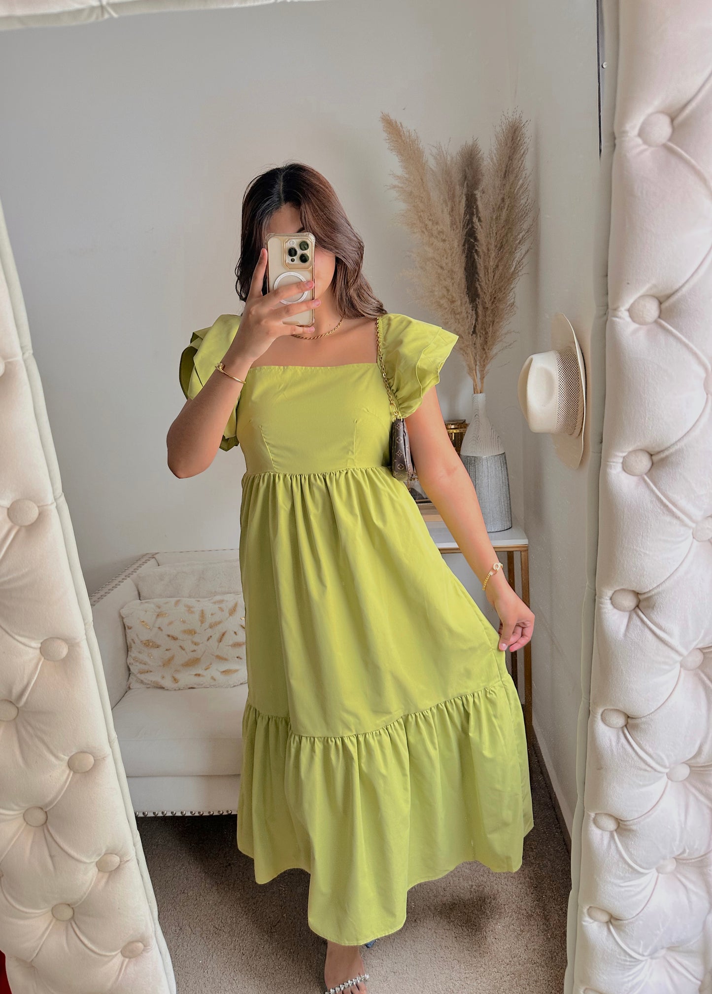 Lime maxi dress