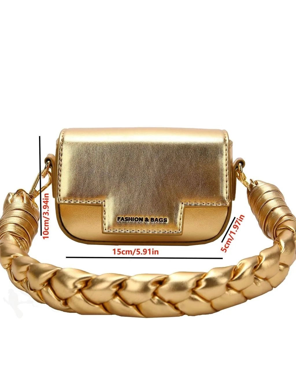 Golden mini bag