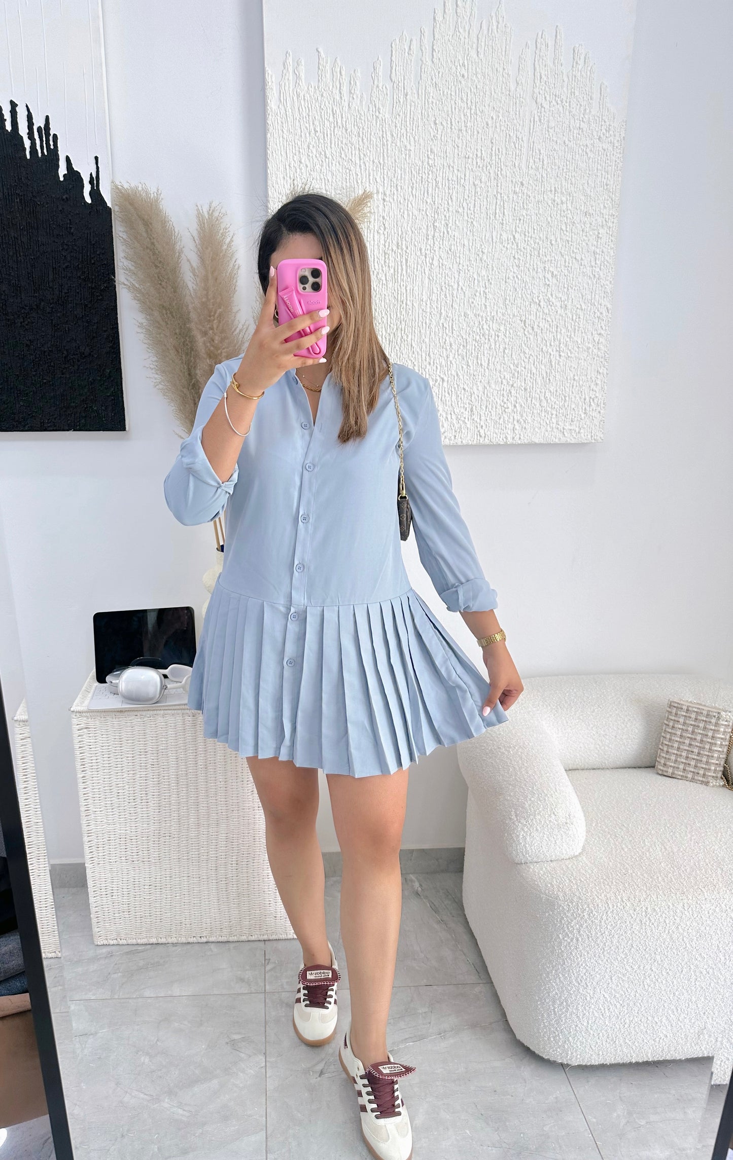 Baby blue dress